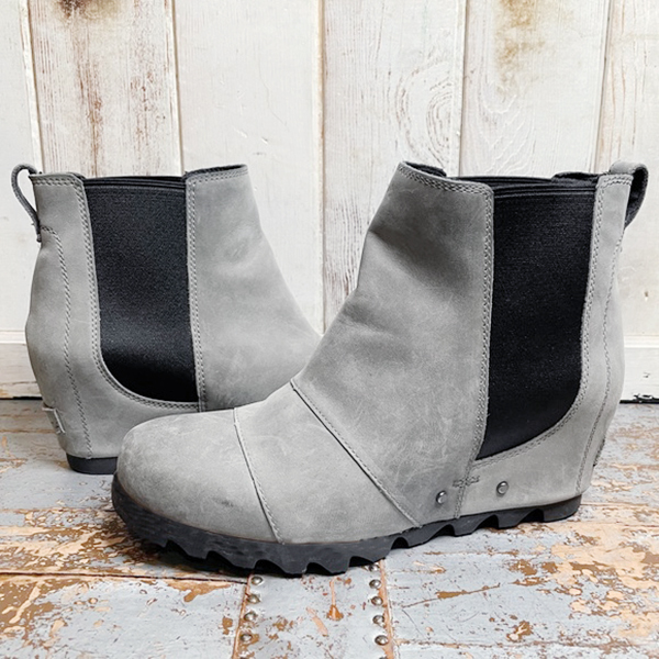 Women Slip On Wedge Boots