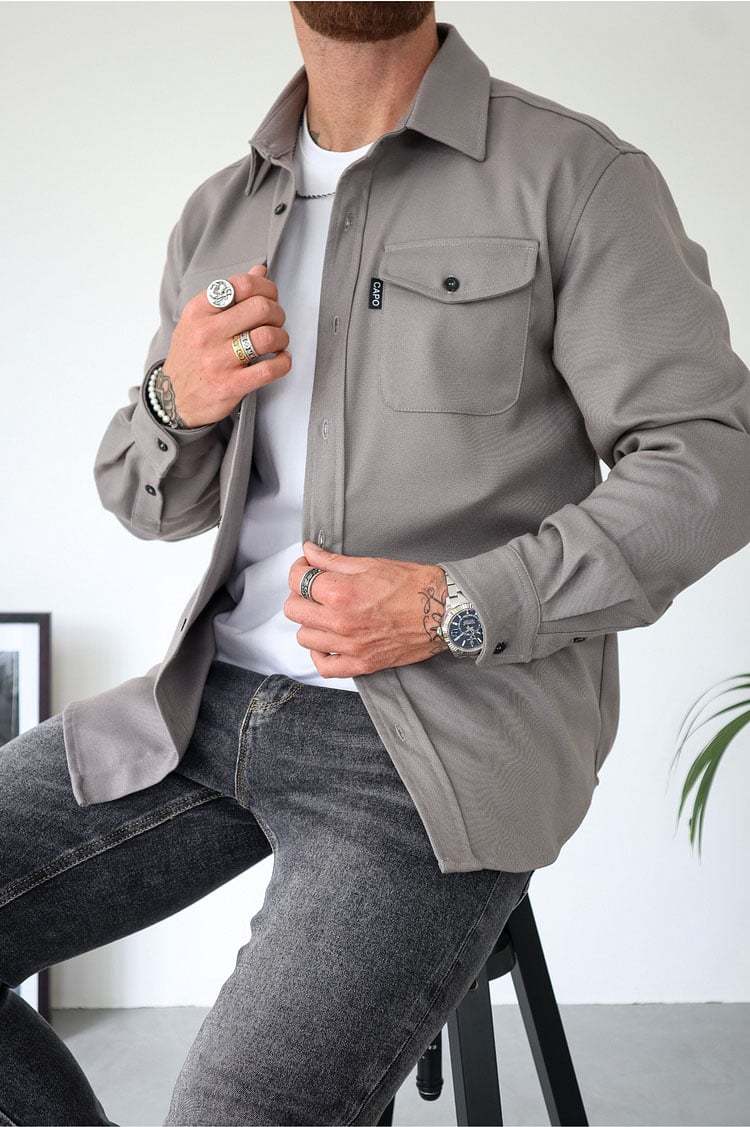 ZLIMPTY - Button Down Shirt Jacket