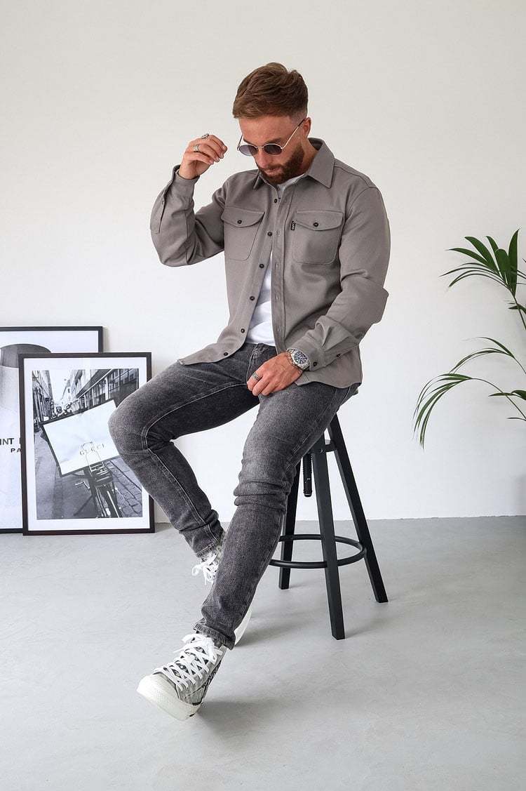 ZLIMPTY - Button Down Shirt Jacket