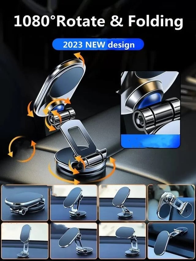 1080 Rotatable Magnetic Car Phone Holder