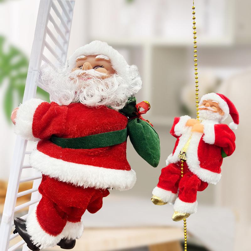 (2023 BEST GIFT TO FAMILY) – Electric Chimney Climbing Santa Claus Musical Toys