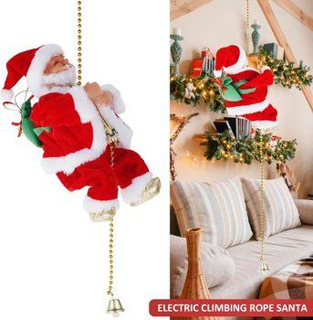 (2023 BEST GIFT TO FAMILY) - Electric Chimney Climbing Santa Claus Musical Toys