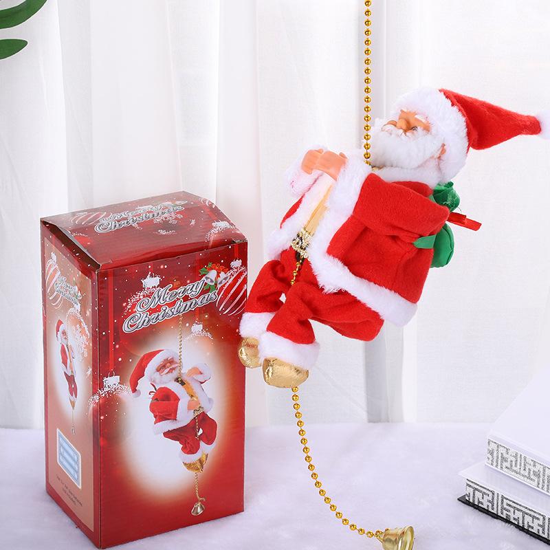 (2023 BEST GIFT TO FAMILY) - Electric Chimney Climbing Santa Claus Musical Toys