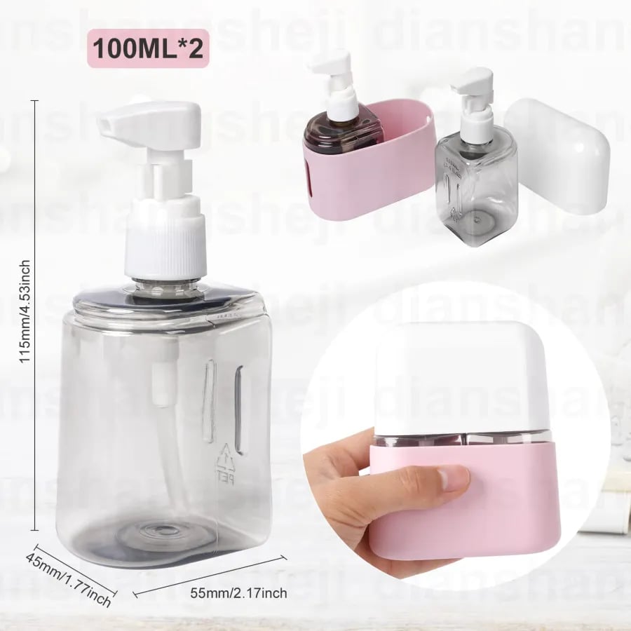 2023 Christmas Hot Sale - Mini Shampoo Dispenser Portable Travel Bottle Set