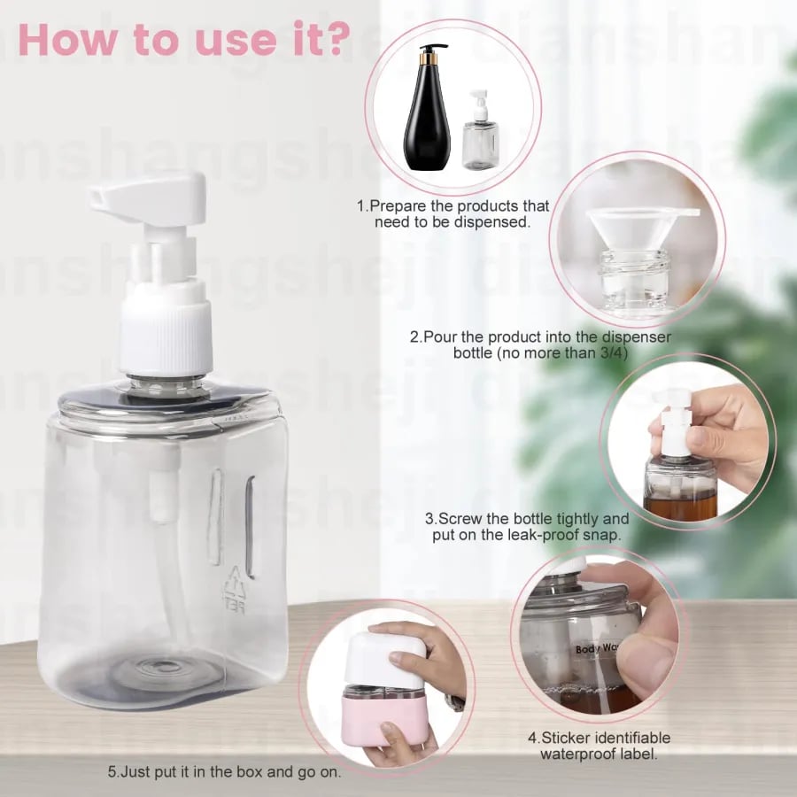 2023 Christmas Hot Sale - Mini Shampoo Dispenser Portable Travel Bottle Set