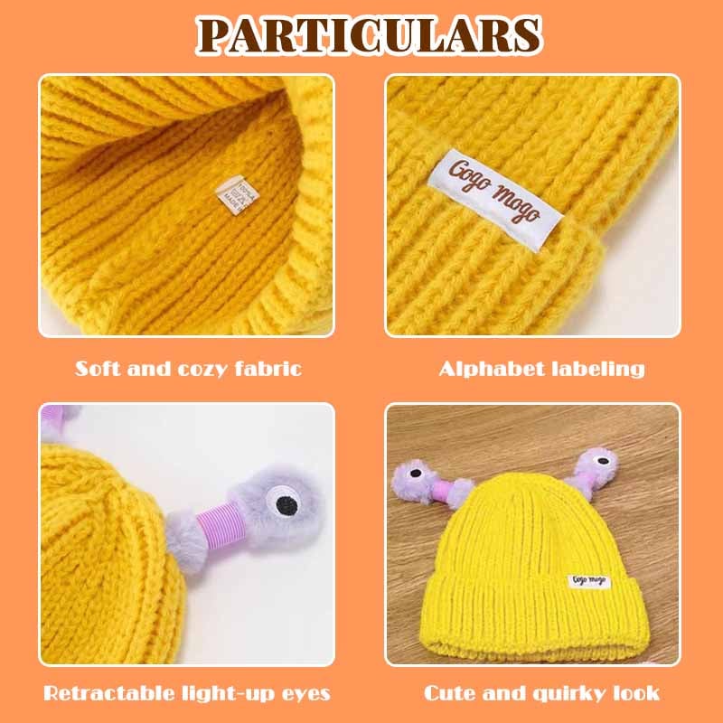 2023 Christmas New Arrival - Cute Little Monster LED Knit Beanie