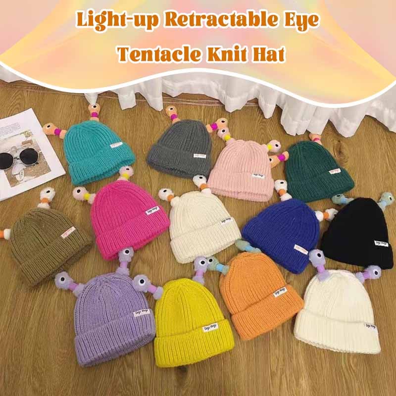 2023 Christmas New Arrival - Cute Little Monster LED Knit Beanie