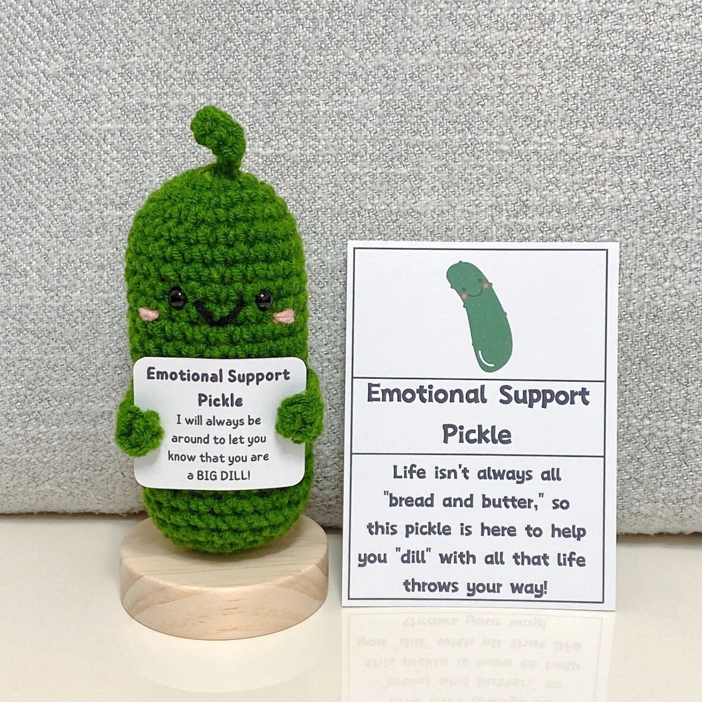 2023 Handmade Emotional Support Crochet Pickled Cucumber Gift