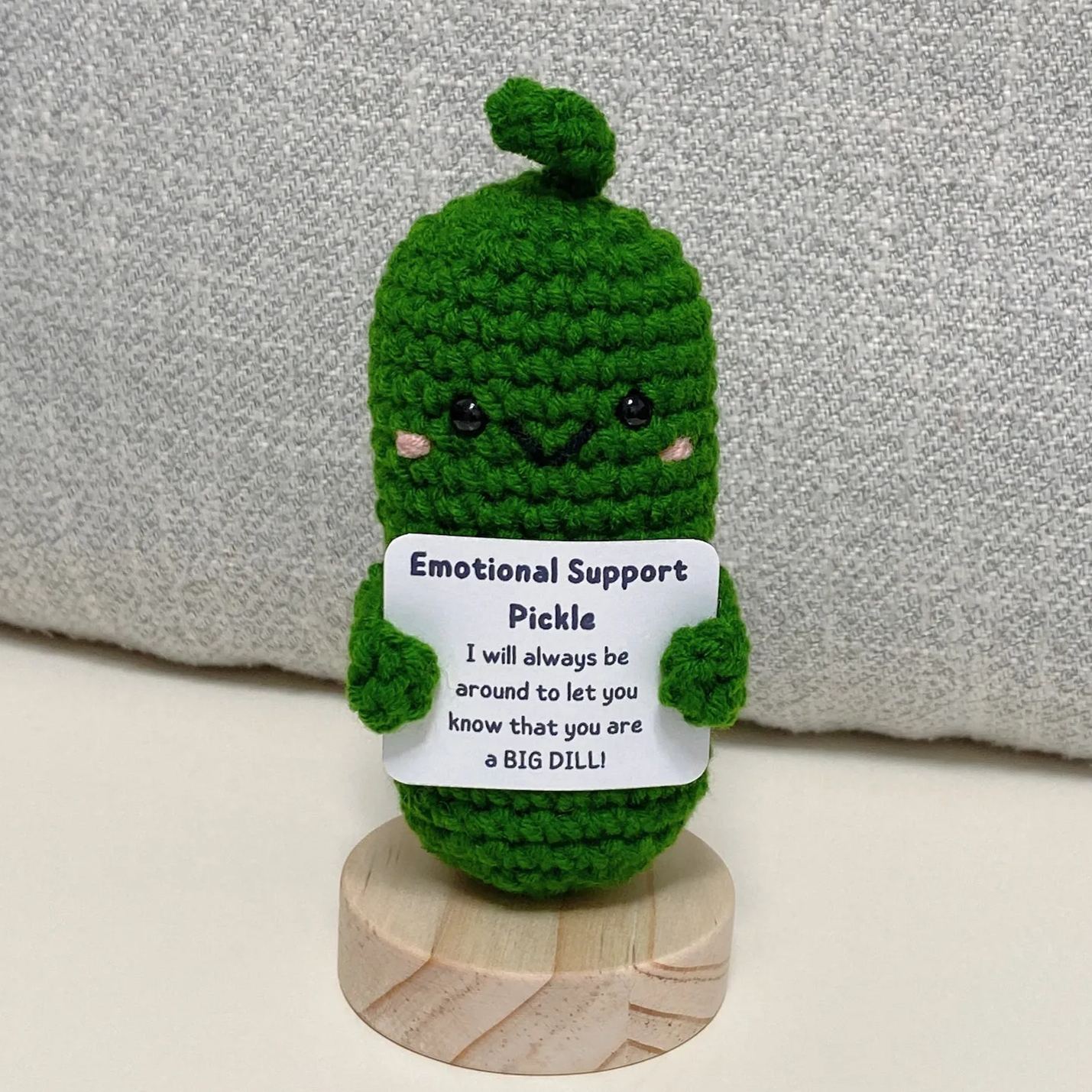 2023 Handmade Emotional Support Crochet Pickled Cucumber Gift