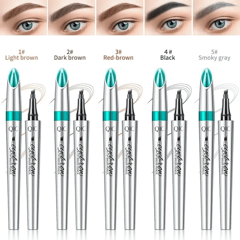 3D Waterproof Microblading Eyebrow Pen 4 Fork Tip Tattoo Pencil