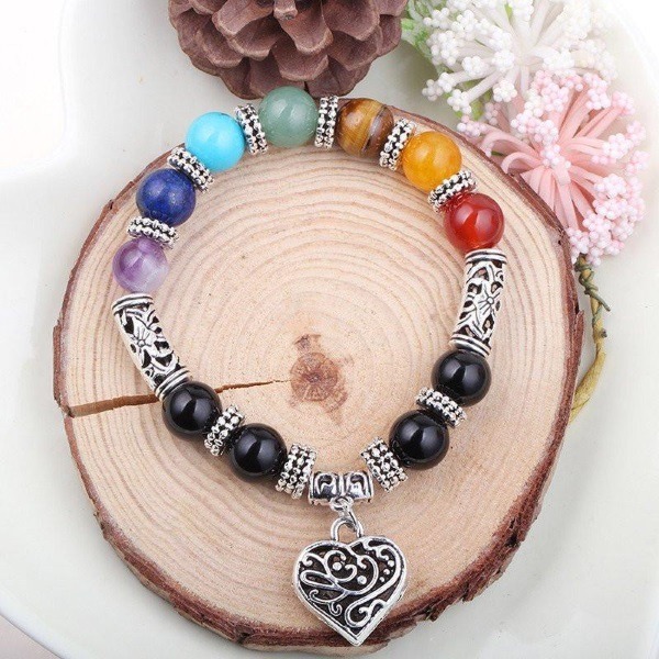 7 Chakra Reiki Heart Bracelet