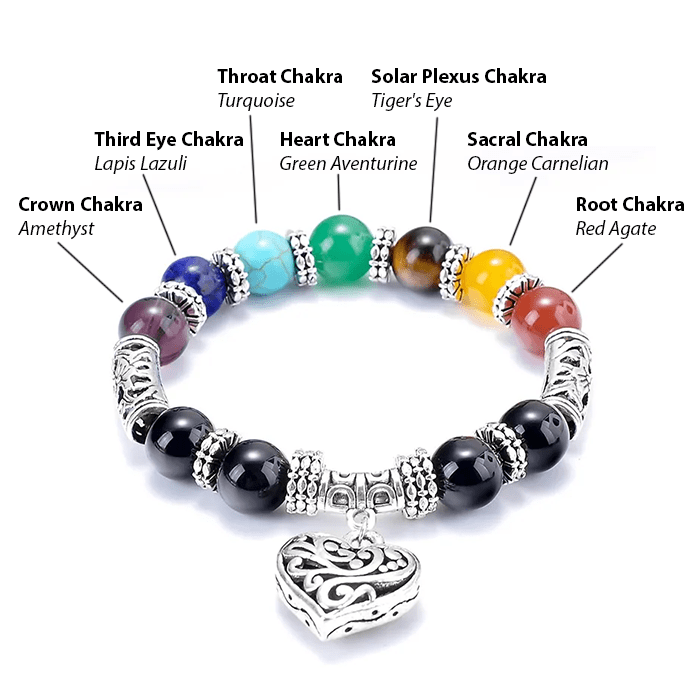 7 Chakra Reiki Heart Bracelet