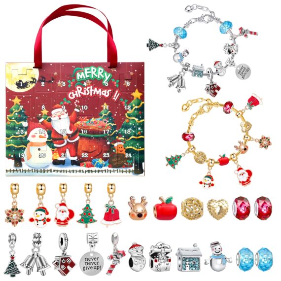 78% OFF NOW - 24 Pcs DIY Christmas Advent Calendar Bracelets Set