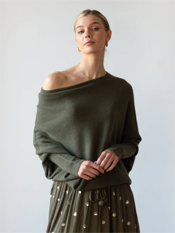 (BLACK FRIDAY HOT SALE 80% OFF) 2023 HOT SALE-ASYMMETRIC DRAPED JUMPER