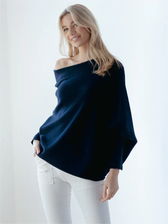 (BLACK FRIDAY HOT SALE 80% OFF) 2023 HOT SALE-ASYMMETRIC DRAPED JUMPER