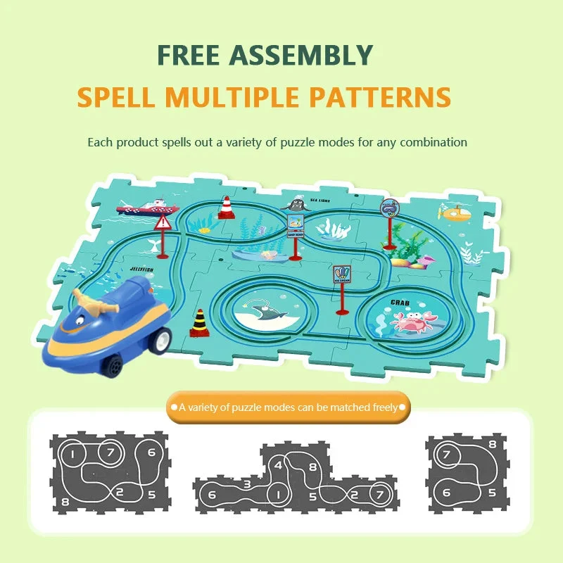 Black Friday Sale 50% Off - Children's Educational Puzzle Track Car Play Set