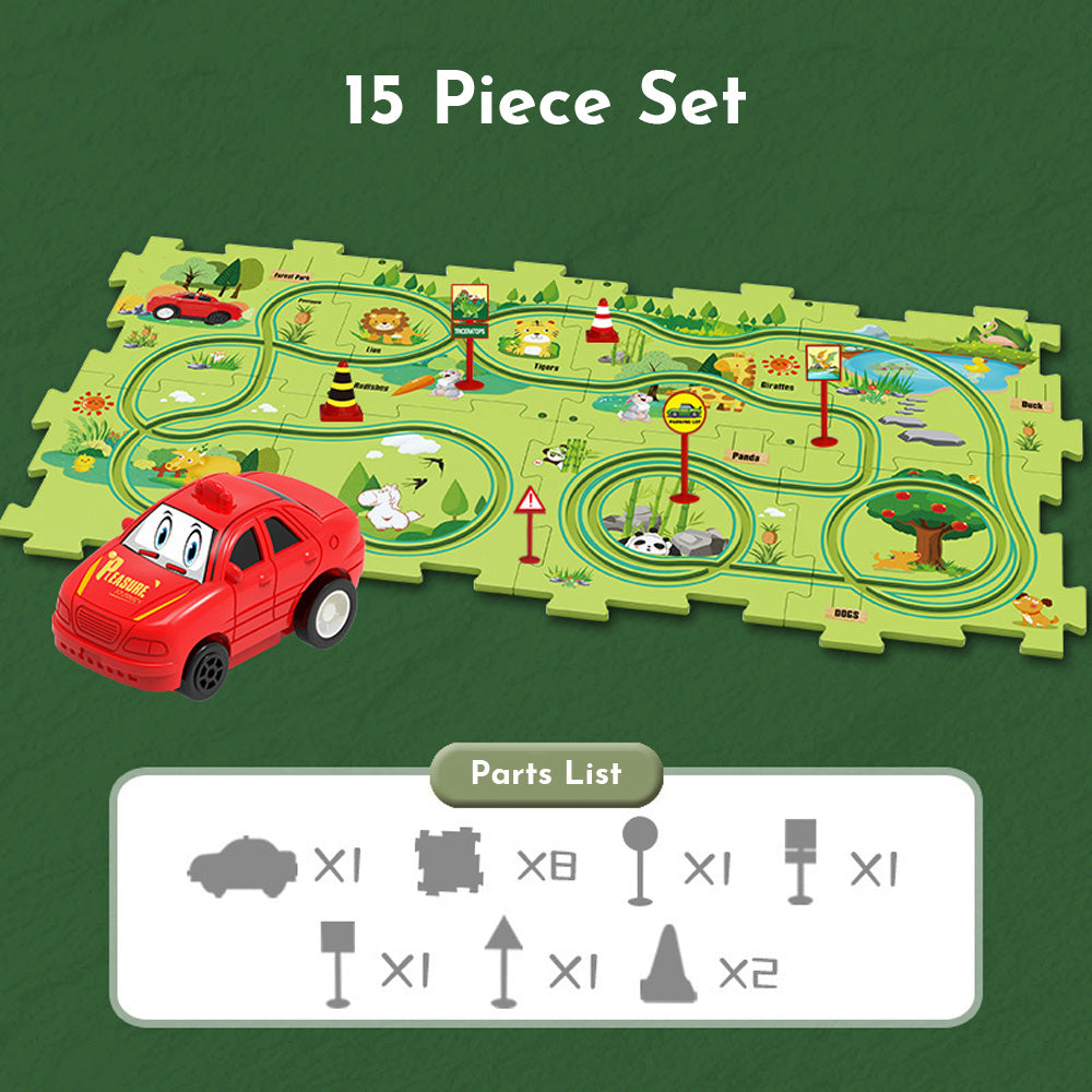 aristipant - Children's Educational Puzzle Track Car Play Set