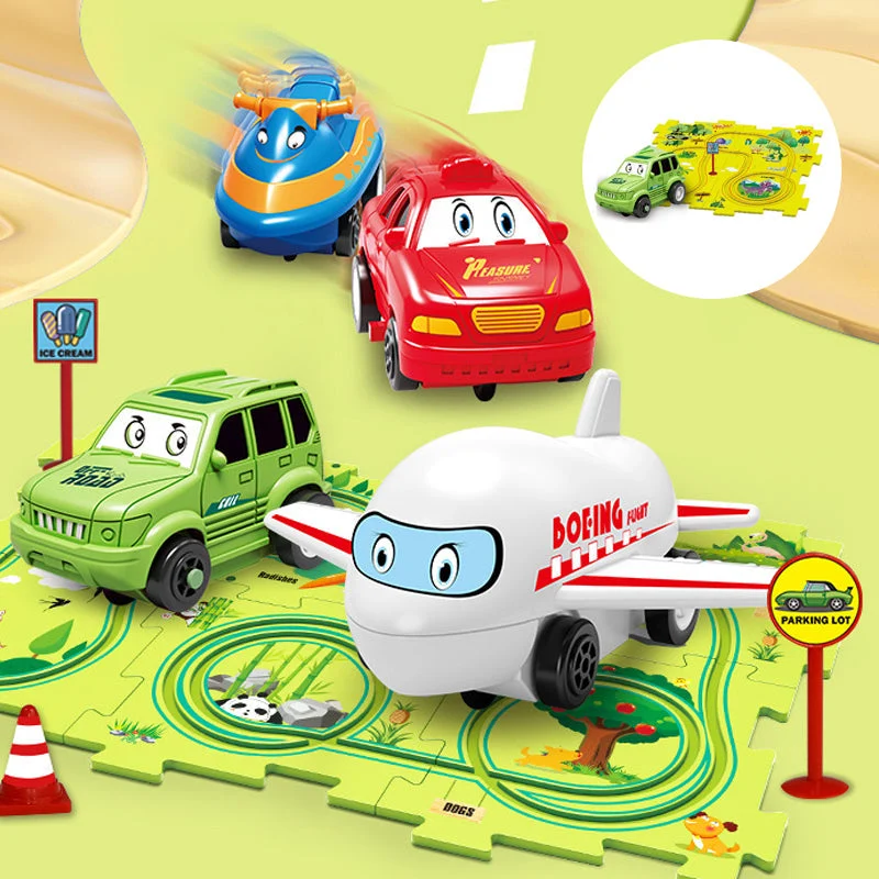 aristipant - Children's Educational Puzzle Track Car Play Set