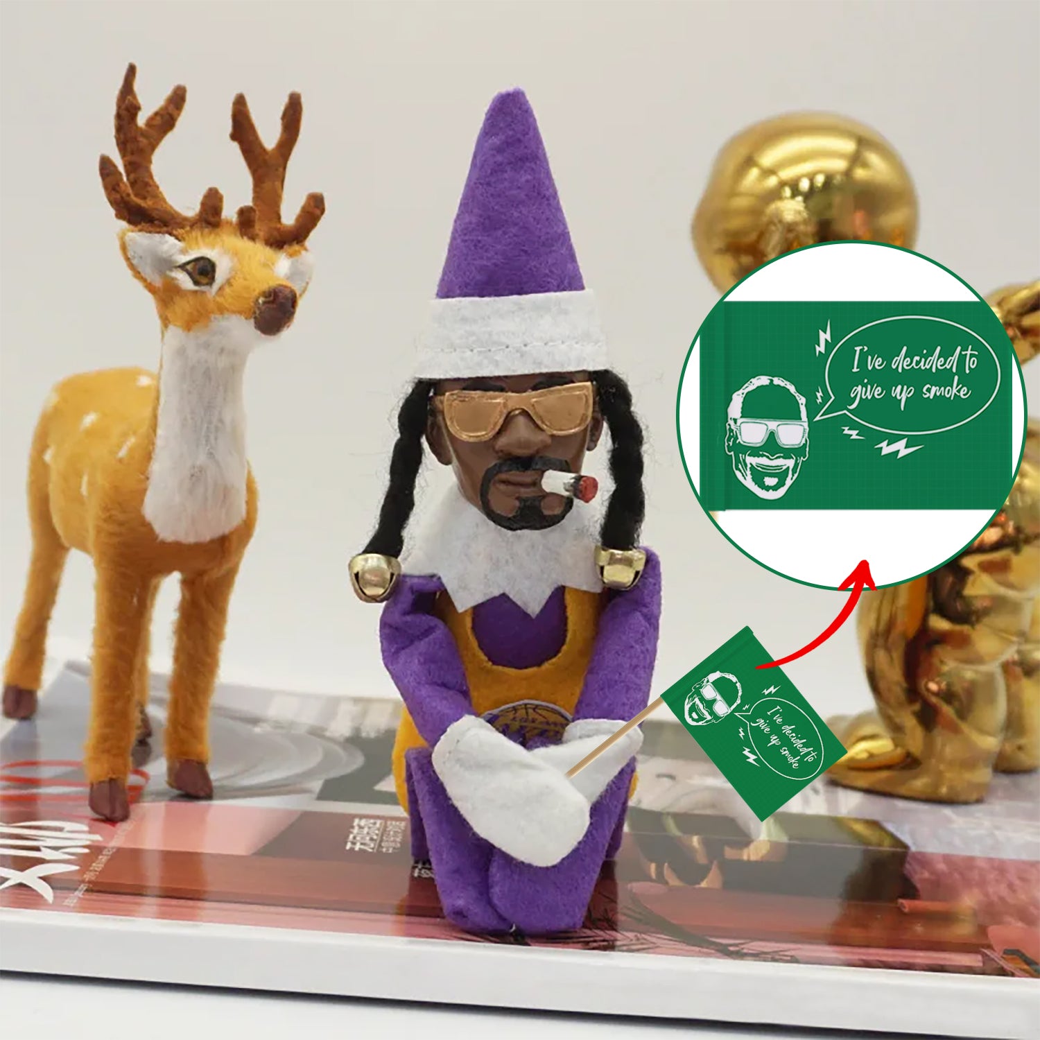 (BLACK FRIDAY UP TO 50% OFF) Snoop On A Stoop Christmas Elf Doll