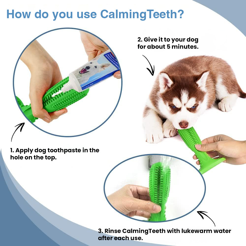 CalmingTeeth - Dog toy and toothbrush, all in one!