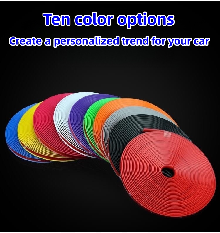 Car wheel protection ring anti-collision strip anti-scratch strip anti-scratch rubber strip