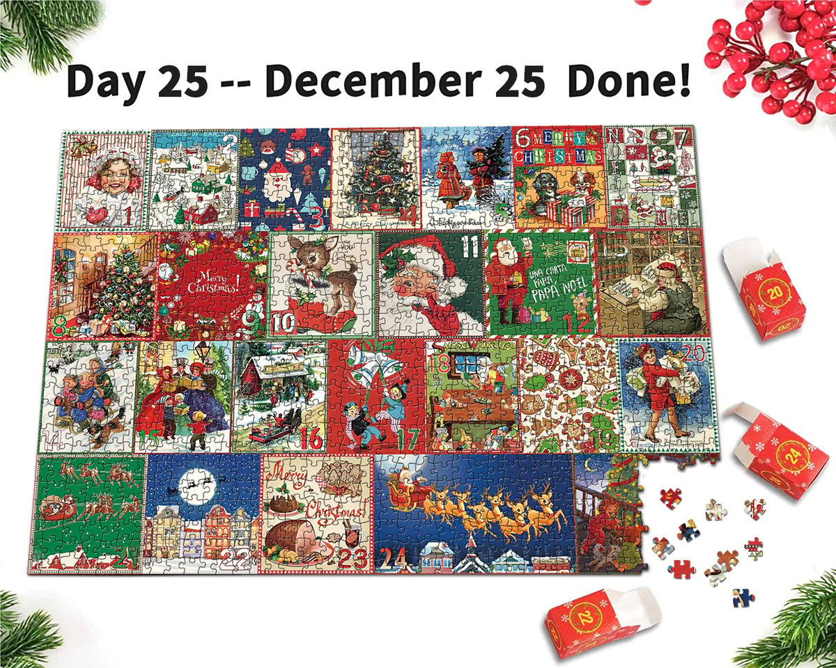 Christmas Advent Calendar Jigsaw Puzzle (beautiful package)