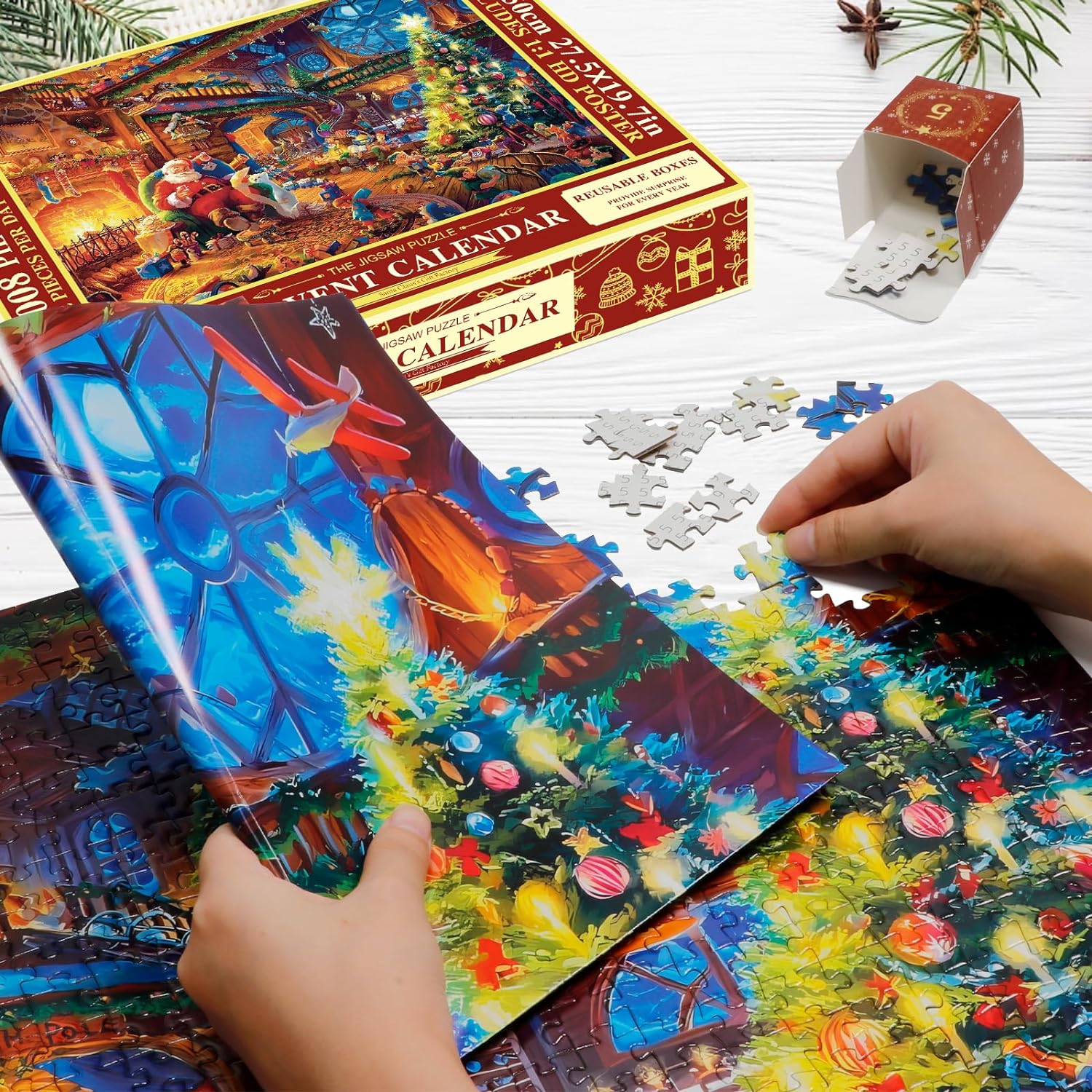 Ivyever Advent Calendar Christmas Jigsaw Puzzles