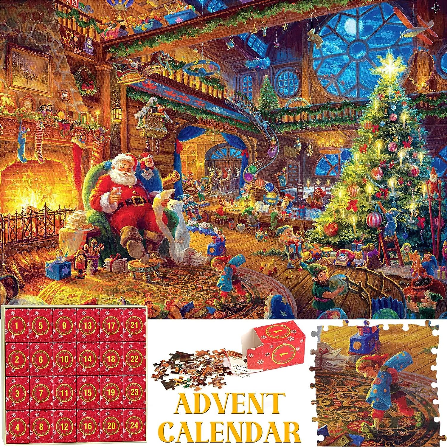 Ivyever Advent Calendar Christmas Jigsaw Puzzles