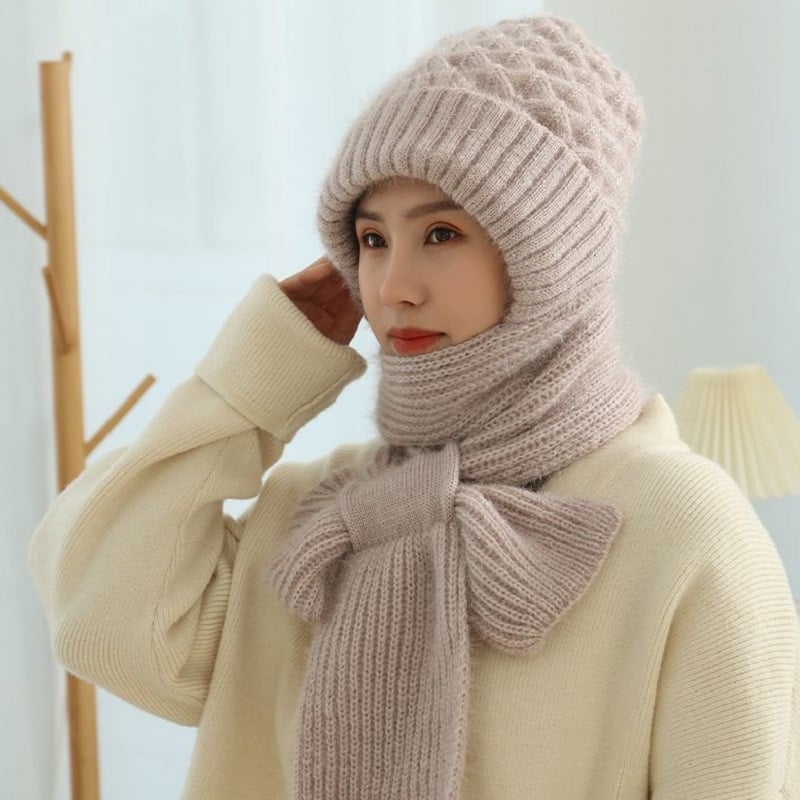 Photographw CHRISTMAS SALE -45% OFF -Winter Versatile Knitted Hooded Scarf for Women