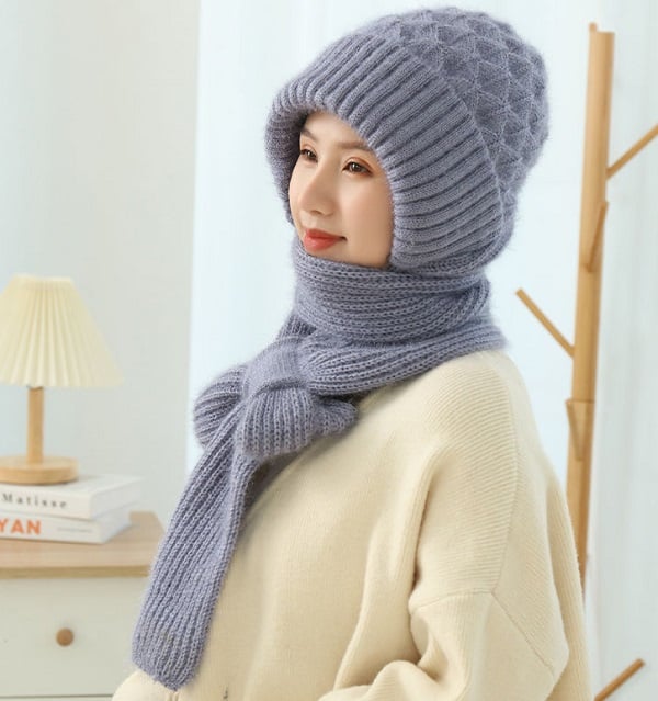 Photographw CHRISTMAS SALE -45% OFF -Winter Versatile Knitted Hooded Scarf for Women