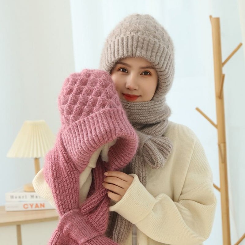 Photographw CHRISTMAS SALE -45% OFF -Winter Versatile Knitted Hooded Scarf for Women