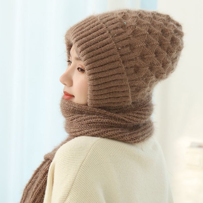 Photographw CHRISTMAS SALE -45% OFF -Winter Versatile Knitted Hooded Scarf for Women