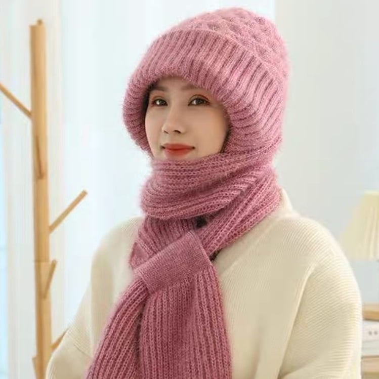 Photographw CHRISTMAS SALE -45% OFF -Winter Versatile Knitted Hooded Scarf for Women