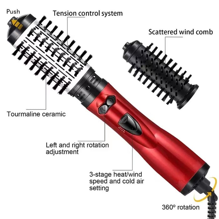 Christmas Sale 49% OFF - 3-in-1 Hot Air Styler and Rotating Hair Dryer for Dry hair, curl hair, straighten hair