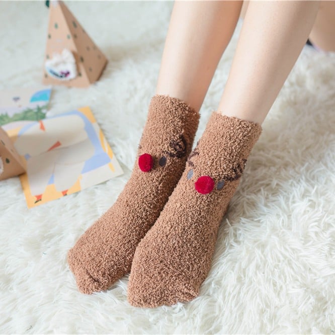 Christmas Sale-Cute Christmas Style Thickened Warm Socks