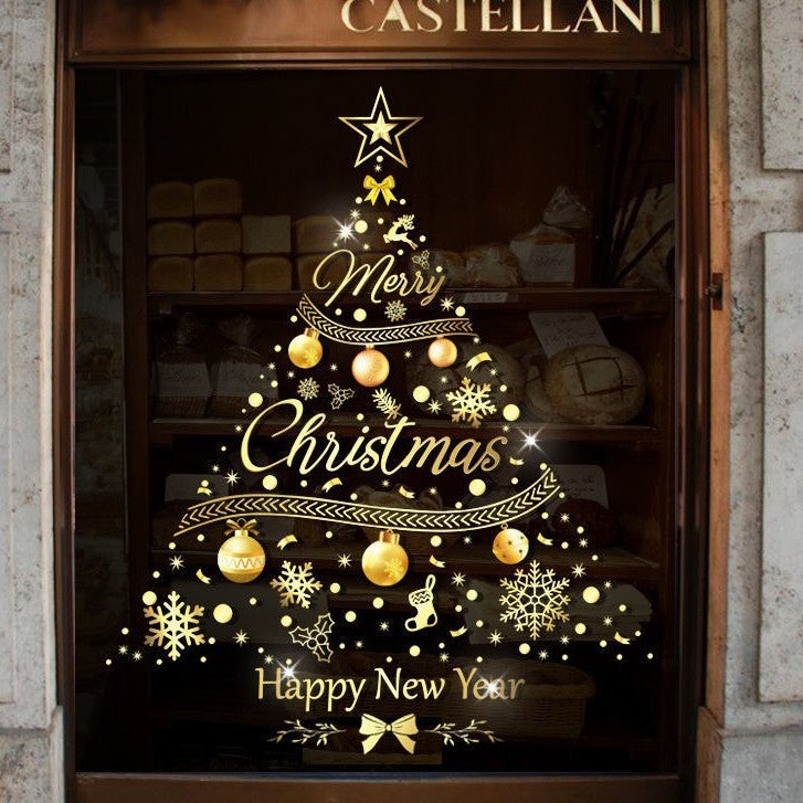 Christmas Window Clings Double-Sided Re-appliable Decoration