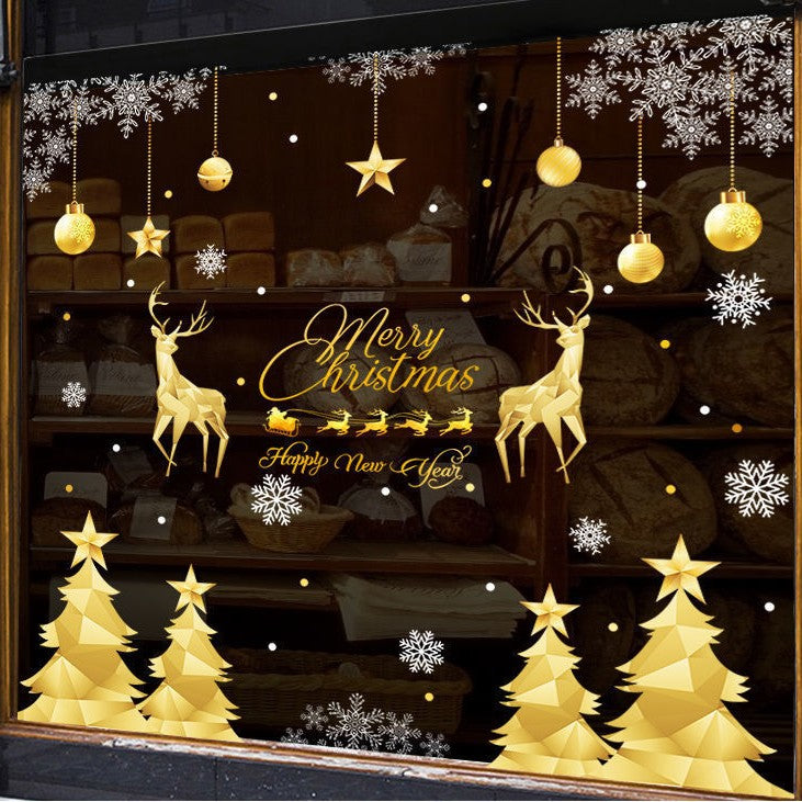 Christmas Window Clings Double-Sided Re-appliable Decoration