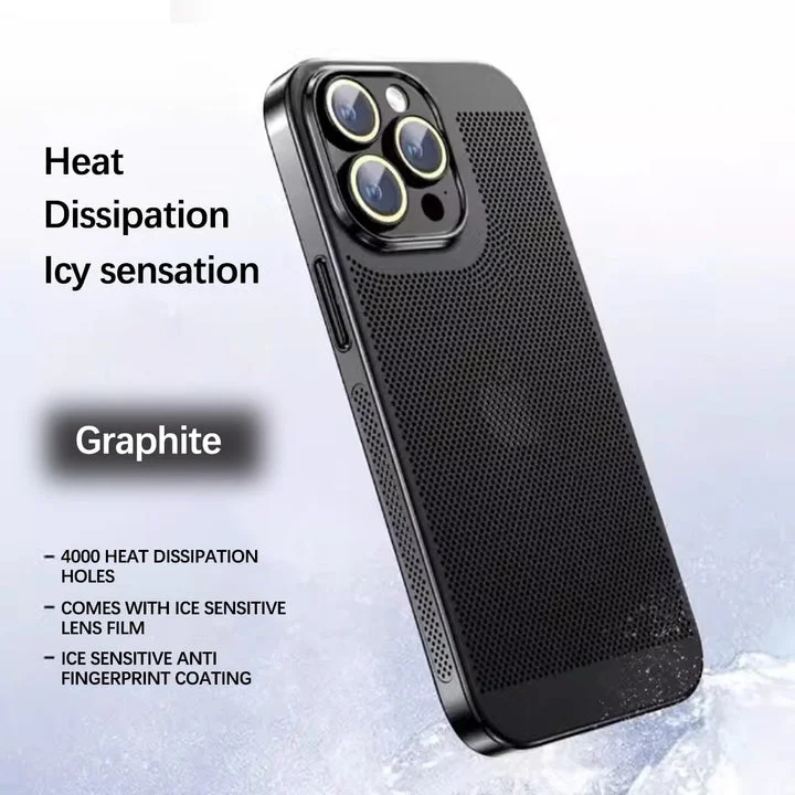 Cooling metal phone case for iPhone