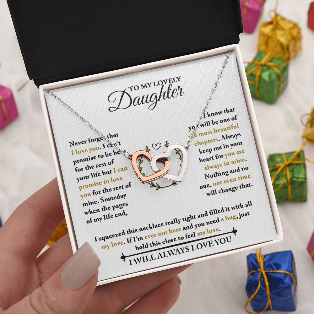 Daughter - Feel My Love - Interlocking Hearts Necklace