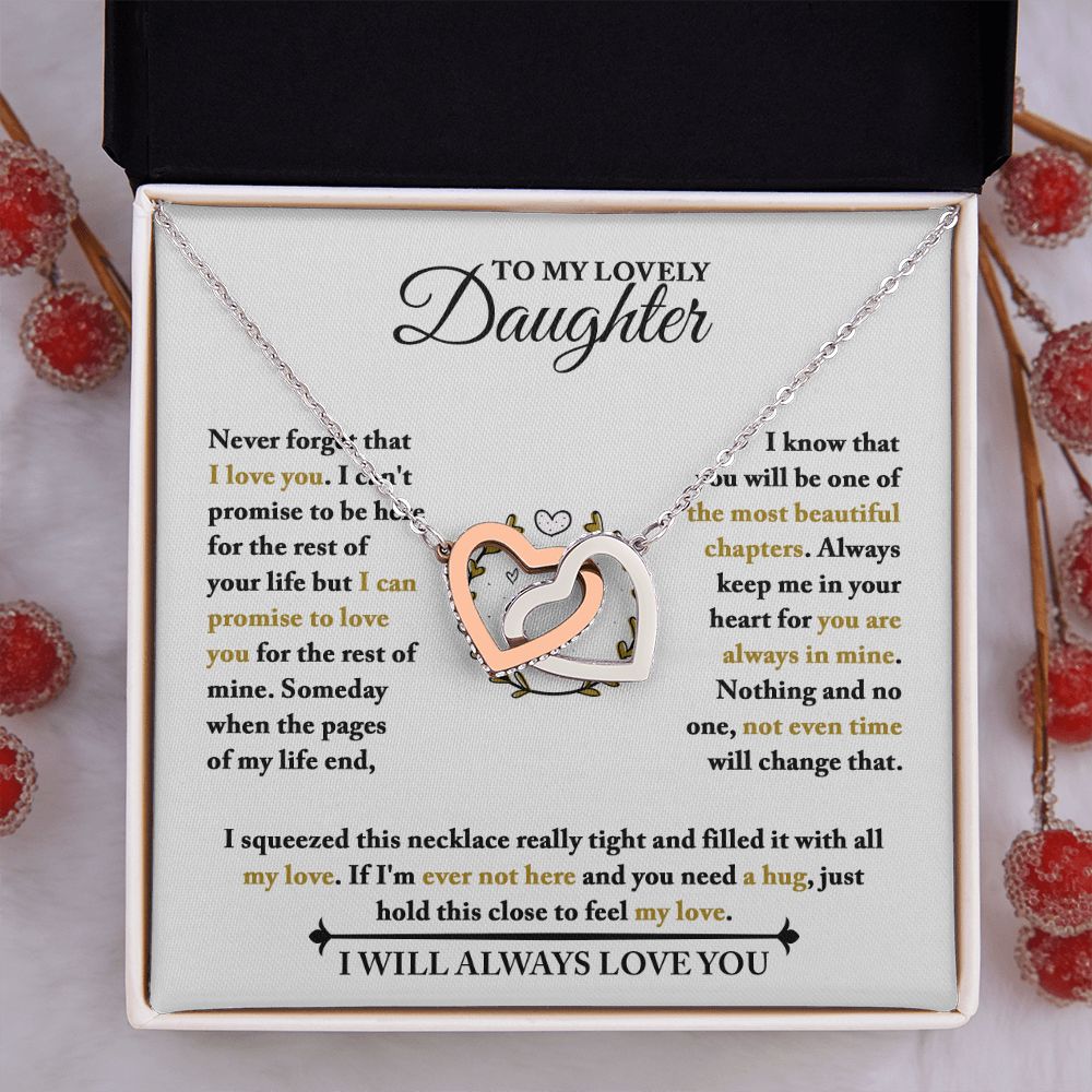 Daughter - Feel My Love - Interlocking Hearts Necklace