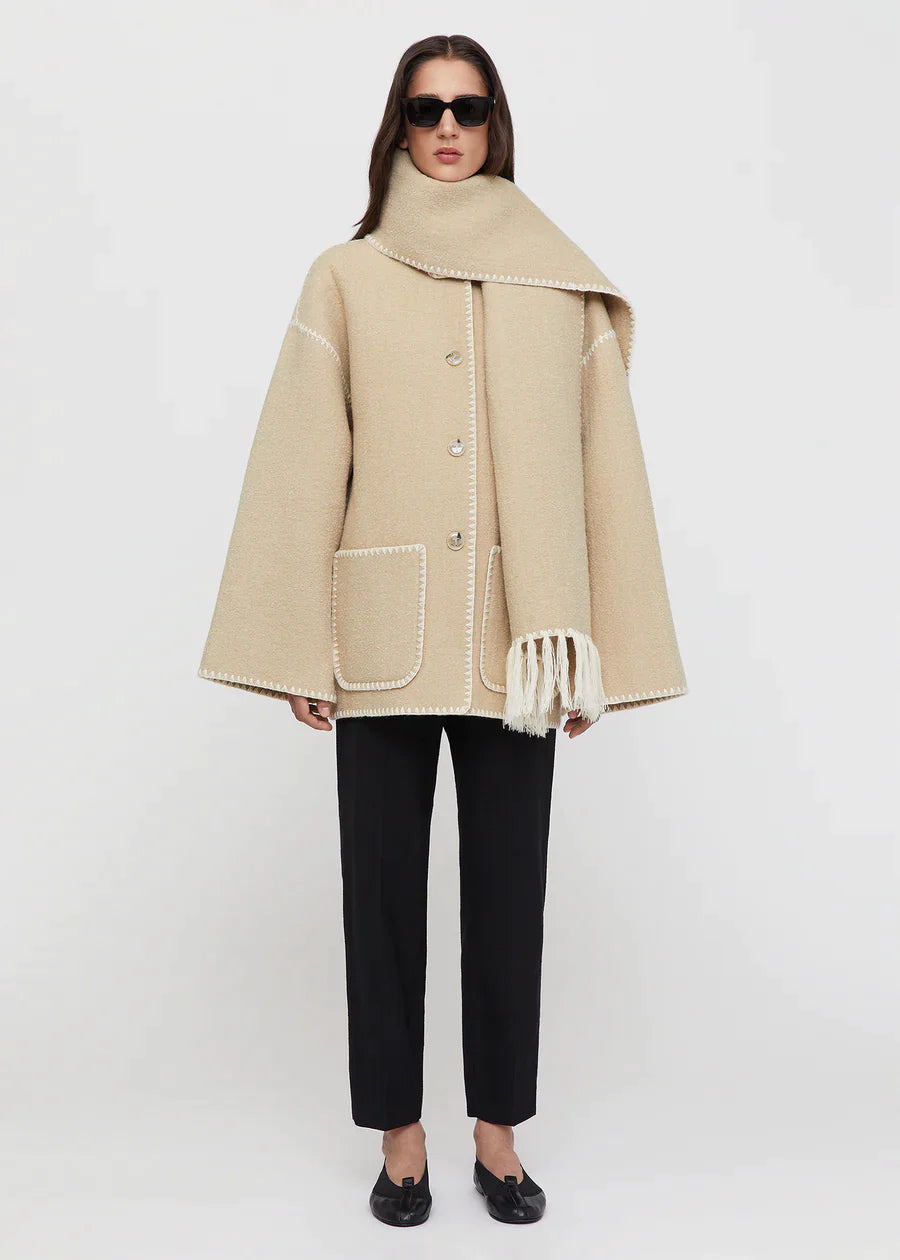 Dazzled Diva Scarf Coat | 60% OFF TODAY