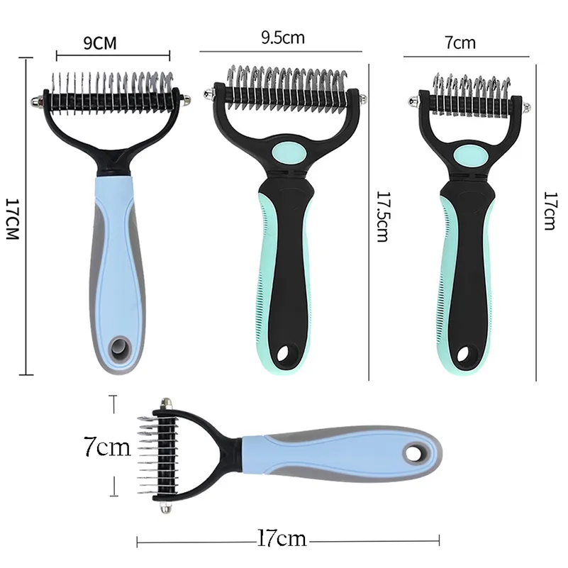 Dematting & Deshedding Brush For Cats & Dogs