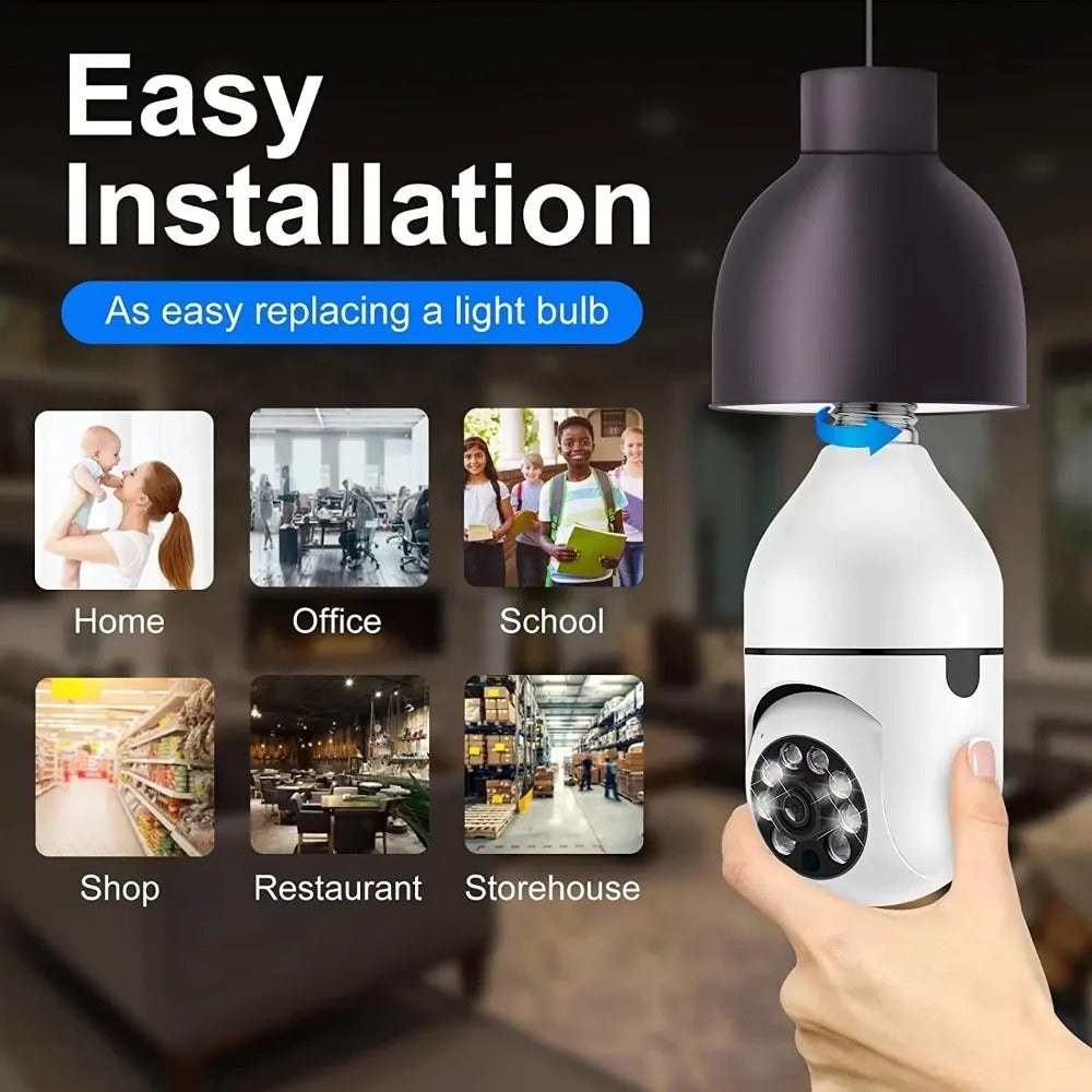 E27 Bulb Camera 360 Degree Wifi Remote Home Monitoring