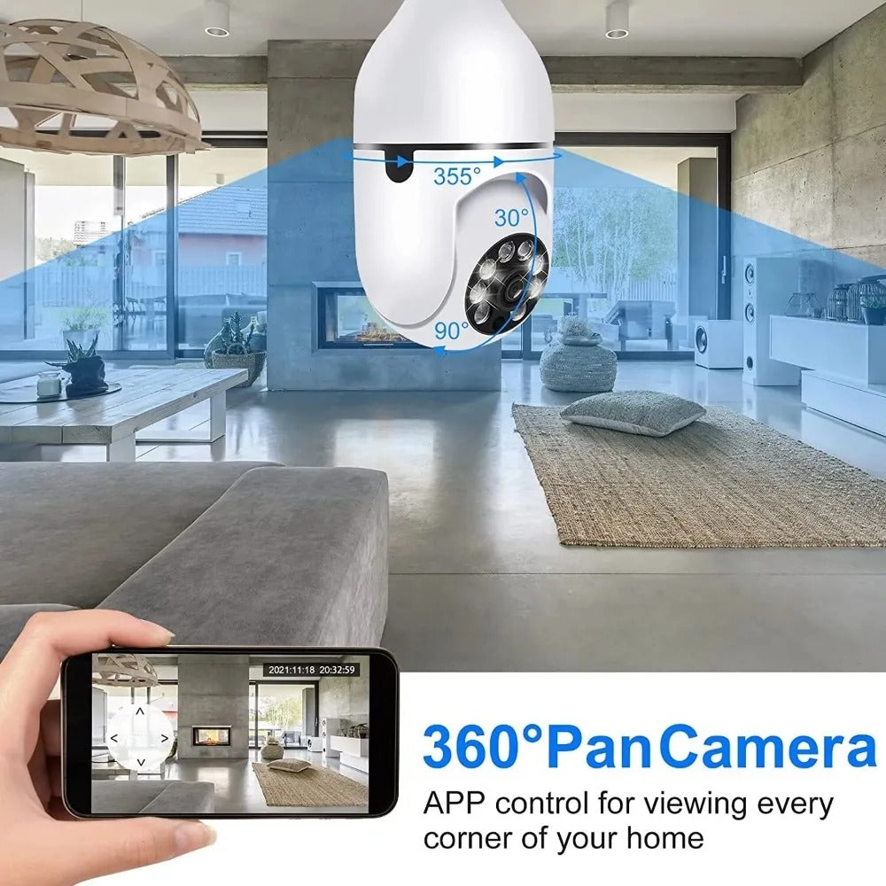 E27 Bulb Camera 360 Degree Wifi Remote Home Monitoring