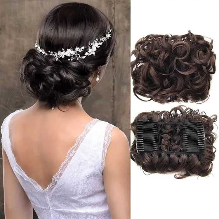 (Early Christmas Sale - Hot Sale in Europe) Messy Curly Dish Bun