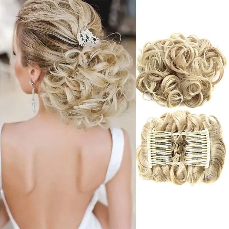 (Early Christmas Sale - Hot Sale in Europe) Messy Curly Dish Bun