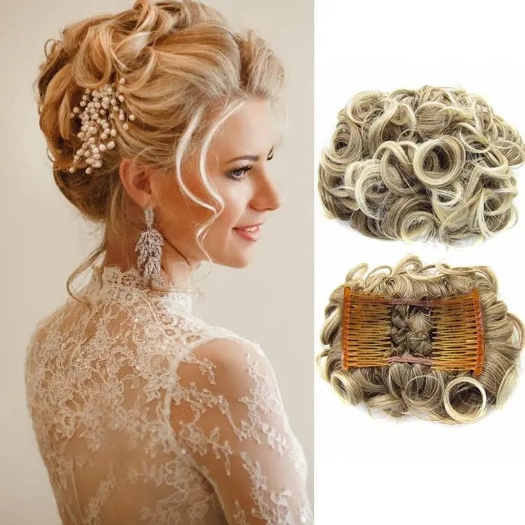 (Early Christmas Sale - Hot Sale in Europe) Messy Curly Dish Bun