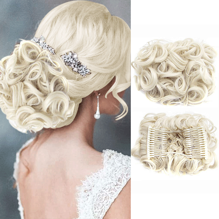 (Early Christmas Sale - Hot Sale in Europe) Messy Curly Dish Bun