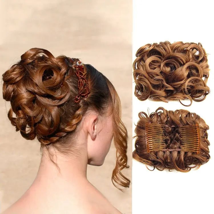 (Early Christmas Sale - Hot Sale in Europe) Messy Curly Dish Bun