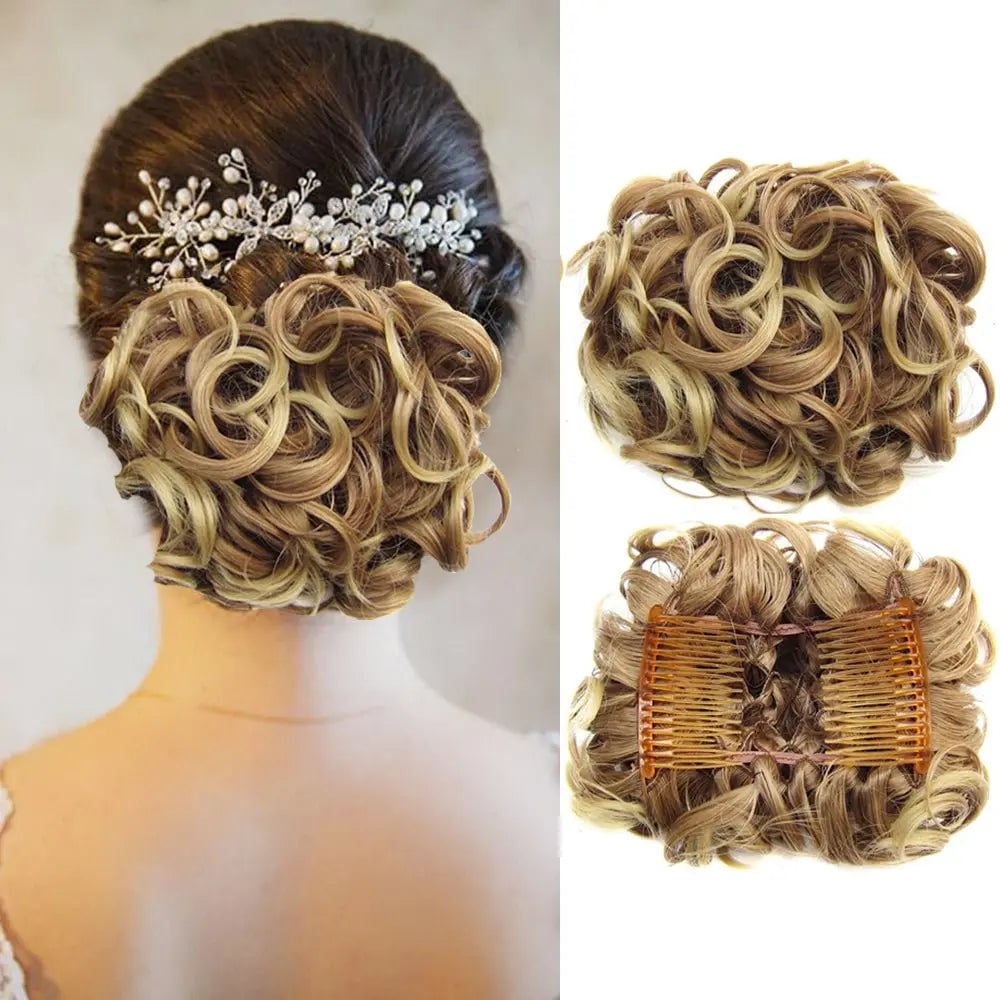 (Early Christmas Sale - Hot Sale in Europe) Messy Curly Dish Bun